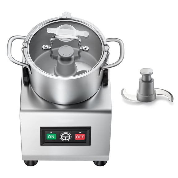 KFFKFF Commercial 3.2 qt 3L Electric Food Processor, 400W Vegetable Chopper for Fruits, Grains, Nuts, Cheese, with Food-Grade Stainless Steel Bowl and S-Shaped Blade, 120V
