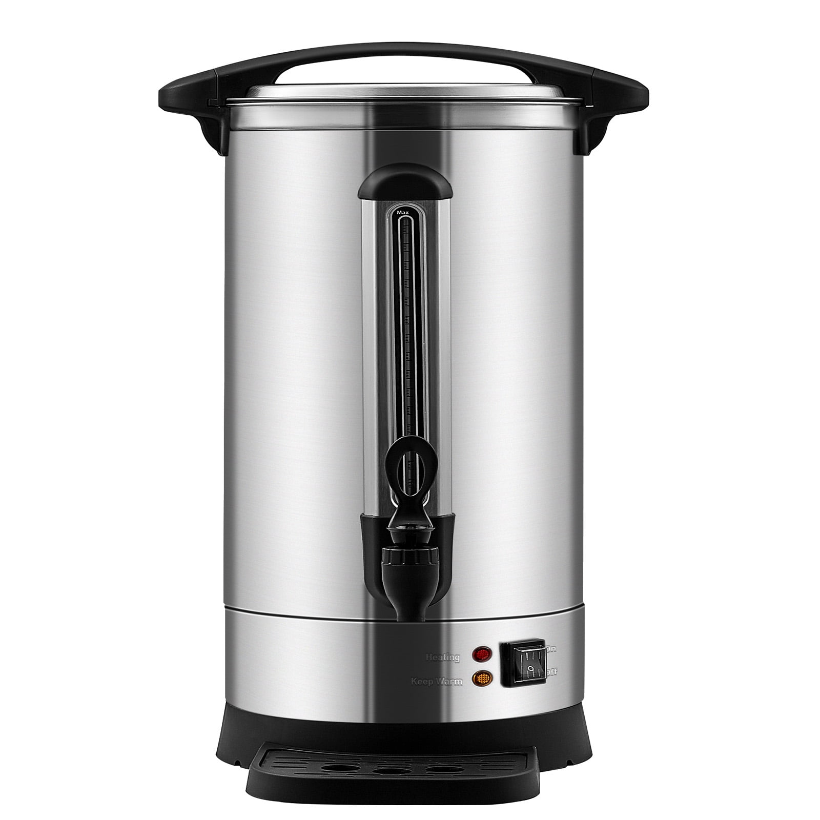 KFFKFF Commercial Coffee Urn 65 Cup Stainless Steel Coffee Dispenser Fast Brew