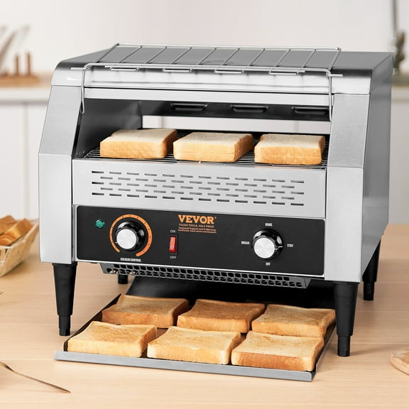 KFFKFF Commercial Conveyor Toaster 450 Slices/Hour Commercial Toaster Heavy Duty