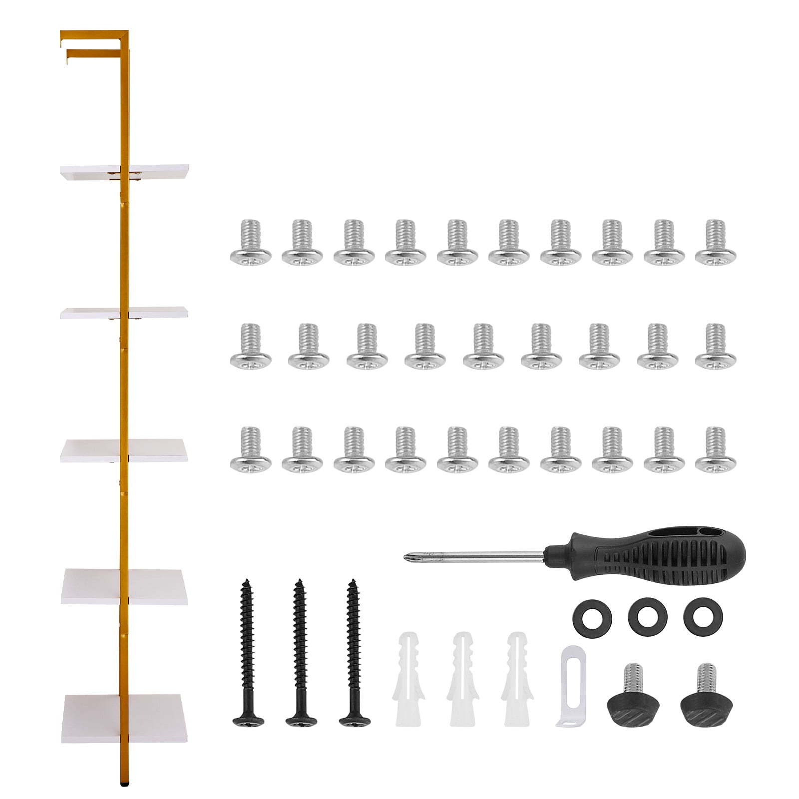 KFFKFF Commercial Cube Pipe Shelf, 5 Layer 15.6x11.8in, Wall-Attachable ...