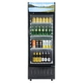 thumbnail image 1 of KFFKFF Commercial Display Fridge, 6.8 Cu.Ft / 195L, Beverage Cooler with Glass Door, Upright Refrigeration Unit with 3 Adjustable Shelves, Includes Customizable Lightbox, 1 of 9