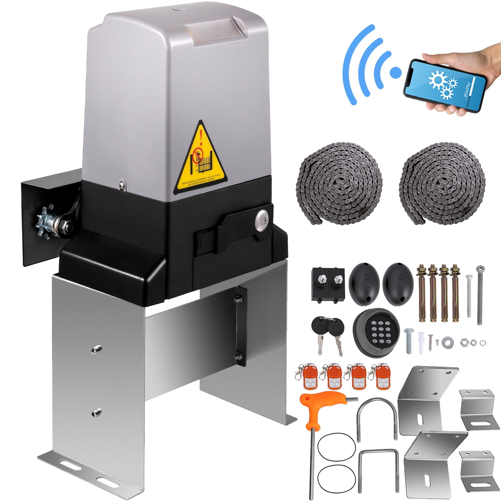 KFFKFF Commercial Ice Maker, 110LBS/24H, 33LBS Storage, Stainless Steel, 5x18 Cubes, Freestanding, for Restaurant, Bar, Coffee Shop
