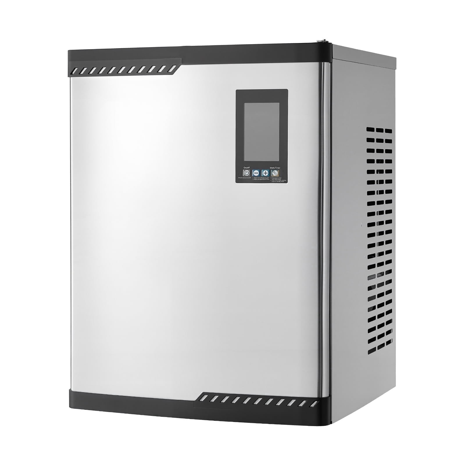 KFFKFF Commercial Ice Maker Machine, Produces 800 LBS/Day, Stainless Steel with Programmable, Self-Cleaning Function, Adjustable Thickness for Restaurants, Hotels - Head Unit Only