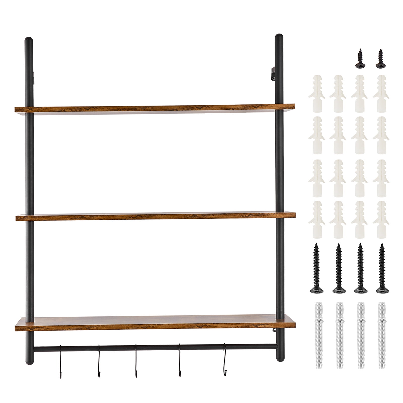 KFFKFF Commercial Pipe Rack, Triple Layer 32x9.84in, Wall-Attachable ...