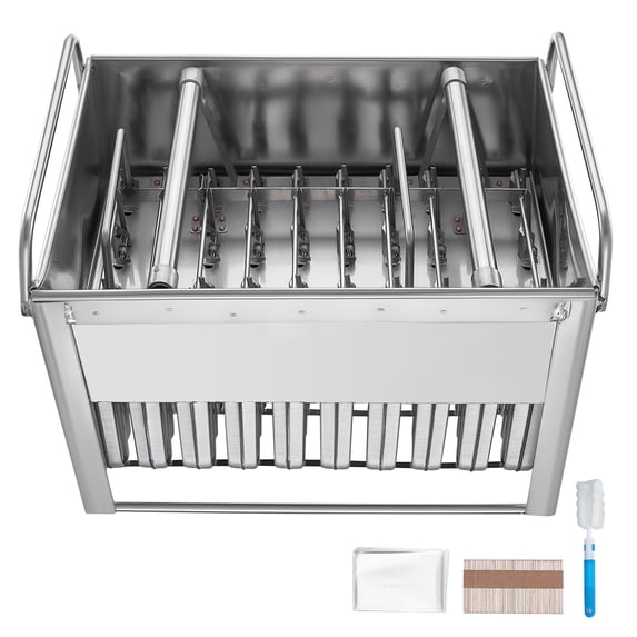 KFFKFF Commercial Popsicle Moulds 40PCS Round-Head Ice Pop Mould with Double Slot