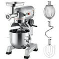 thumbnail image 1 of KFFKFF Commercial Stand Mixer, 20Qt Stainless Steel Bowl, 1100W 2 in 1 Multifunctional Electric Food Mixer with Meat Grinder & 3 Speeds, Dough Hook Whisk Beater Included, 1 of 9