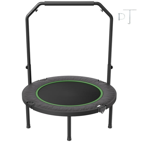 KFFKFF Compact Bouncing Platform, 40-Inch Fitness Bouncer, Supports up to 330lbs, Exercise Jumper, Steady & Noiseless with 4-Stage Height Customizable Foam Grip, Suitable for Adult Exercise