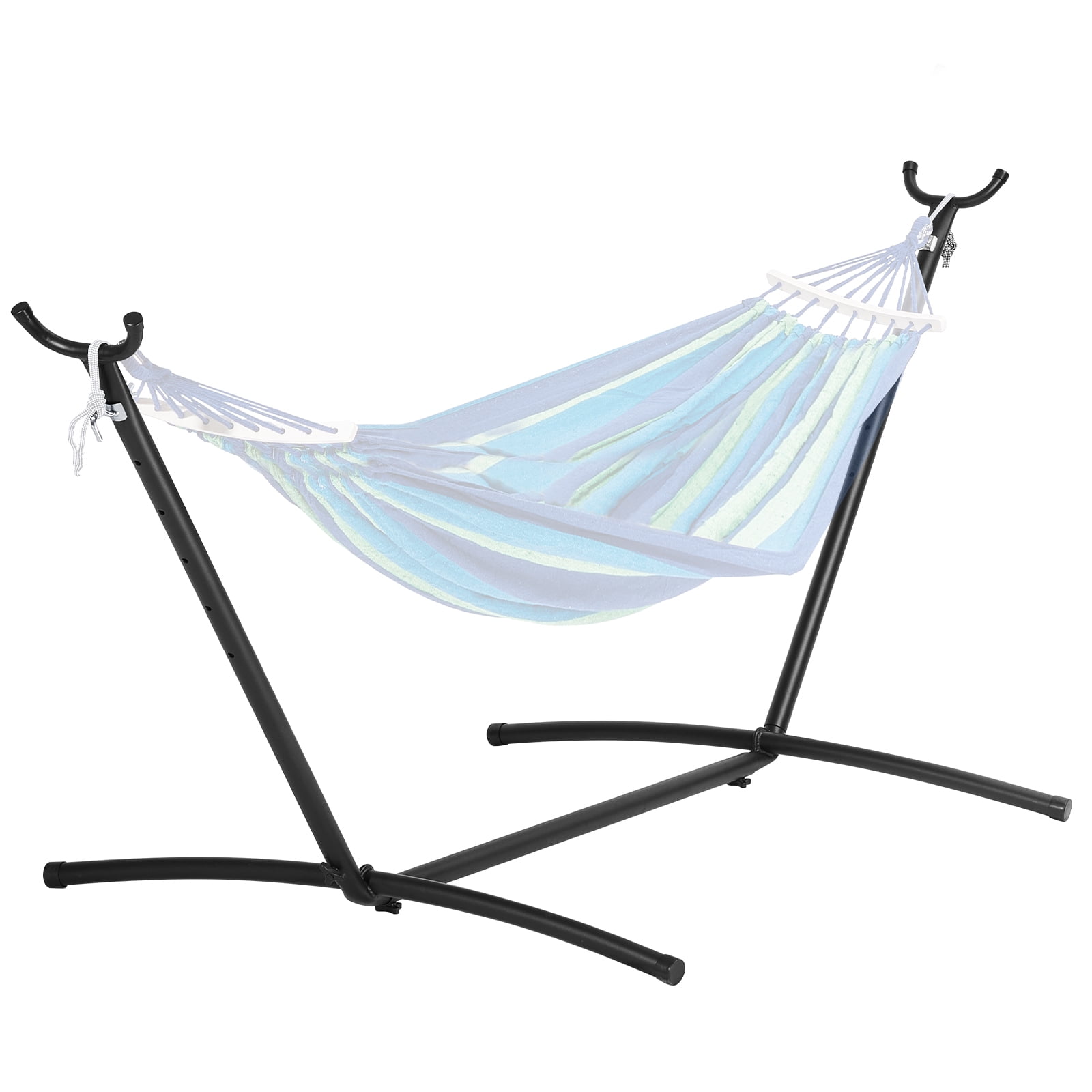 View of KFFKFF Compact Hammock Holder, Supports Up to 450lbs, Dual-Person Steel ...