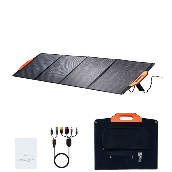 KFFKFF Compact Monocrystalline Solar Panel, 200W Collapsible Monocrystalline ETFE Solar Power Source, 23% Output Efficiency, MC4 Output Compatible, IP67 Weather-Resistant for Energy Stations