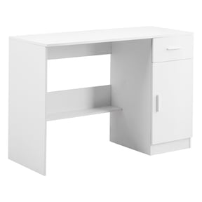 KFFKFF Compact Table with Storage Compartment, Children's Bedroom Desk, Simplistic Wooden Learning Surface for Sketching, Perusing, Composing, Rectangular MDF Work and Storage Space