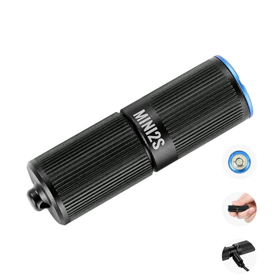 KFFKFF Compact Torch Keyring, Mini LED Light, Rechargeable, 200 Bright Lumens, Dual Mode Lighting, IPX7 Water-Resistant, Handy for Daily Use, Outdoor Activities, and Urgent Situations