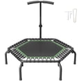 thumbnail image 1 of KFFKFF Compact Trampoline, 54.5 Inch Workout Bouncer, Supports up to 450 lbs, Exercise Trampoline, Steady & Silent,Mini Trampoline with 3-Tier Height Adjustable Foam Grip,Suitable for Adult Fitness, 1 of 9