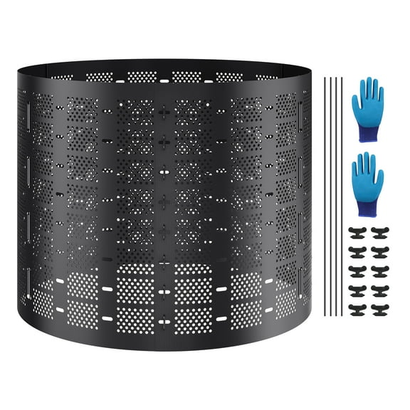 KFFKFF Composting Container 220 Gallon, Outdoor Adjustable Compost Maker, Simple Assembly & Spacious Composting Container, Rapid Production of Nutrient-Rich Soil