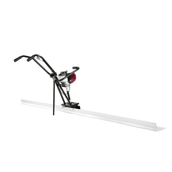 KFFKFF Concrete Power Screed with 4 ft Aluminum Board, Cement Finishing Vibrating Motor, Adjustable Handles, and 6500RPM Efficiency