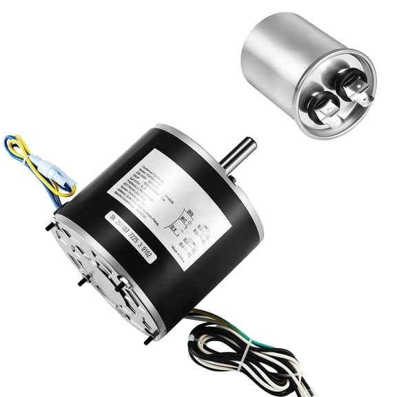 KFFKFF Condenser Fan Motor with Capacitor, 1/5HP 1075/900RPM 208-230V, Replacement for Models 12Y75, 97M49, 100483-02, 43W49, Compatible with Various HVAC Systems