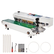 KFFKFF Continuous Bag Band Sealing Machine with Adjustable Seal Width, Horizontal Band Sealer Featuring Digital Temperature Control, Suitable for Plastic Bags with Thickness of 0.02-0.8 mm