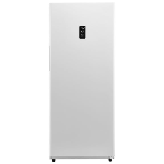 KFFKFF Convertible Upright Freezer/Refrigerator, 17 Cu.Ft Frost-Free Unit with Temperature Control Panel, Long Door Open Alarm, Adjustable Shelves, and LED Lighting for Kitchen, Office, or Garage