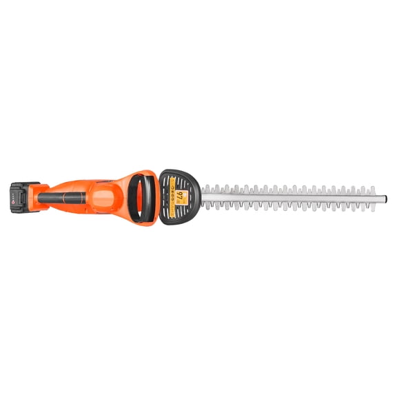 KFFKFF Cordless Electric Hedge Cutter, 1200 RPM, Ideal for Undergrowth, Powered by 20V 2A Battery, Shrub Cutter with 20-inch Dual Action Blade & Safety Features, Lawn Care Tool