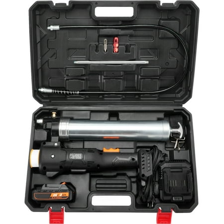 KFFKFF Cordless Grease Gun Electric 20 Volt 2.0 Ah Battery Kit 10000PSI with Case