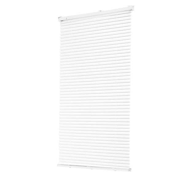 KFFKFF Cordless Mini Blinds, 34" W x 48" H, 1" Slats, Horizontal Light-Filtering Window Covering, Easy to Clean and Adjust, Ideal for Home Decor and Room Darkening, White