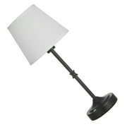 KFFKFF Cordless Table Lamp with Rechargeable Battery, 3-Level Brightness, Fabric Shade, 2700-3000K Warm Light, Ideal for Restaurants, Bedrooms, and Bar Counters, Black