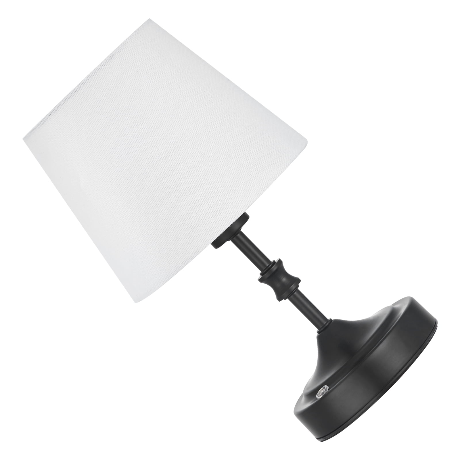 KFFKFF Cordless Table Lamp with Rechargeable Battery, 5200mAh Capacity, Adjustable 3-Level Brightness, Fabric Shade, Warm Light 2700-3000K, Ideal for Restaurants, Bedrooms, Bars, Black