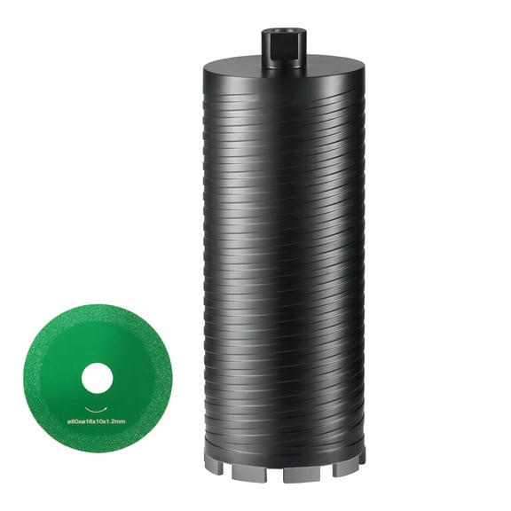 KFFKFF Core Drilling Bit, 4.25" Diamond Bit for Wet/Dry Drilling on Brick and Block, Concrete Core Bit with Adapter for Pilot Bit and Saw Blade, 9.5" Depth of Drilling, 5/8"-11 Inner Thread