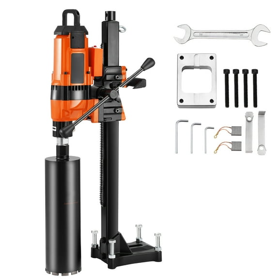 KFFKFF Core Drilling Unit, 0.8-11.8in Range, Diamond Rig with Support & Drill Bit, 3500W Durable for Concrete, Wet/Dry, Suitable for Brick, Marble
