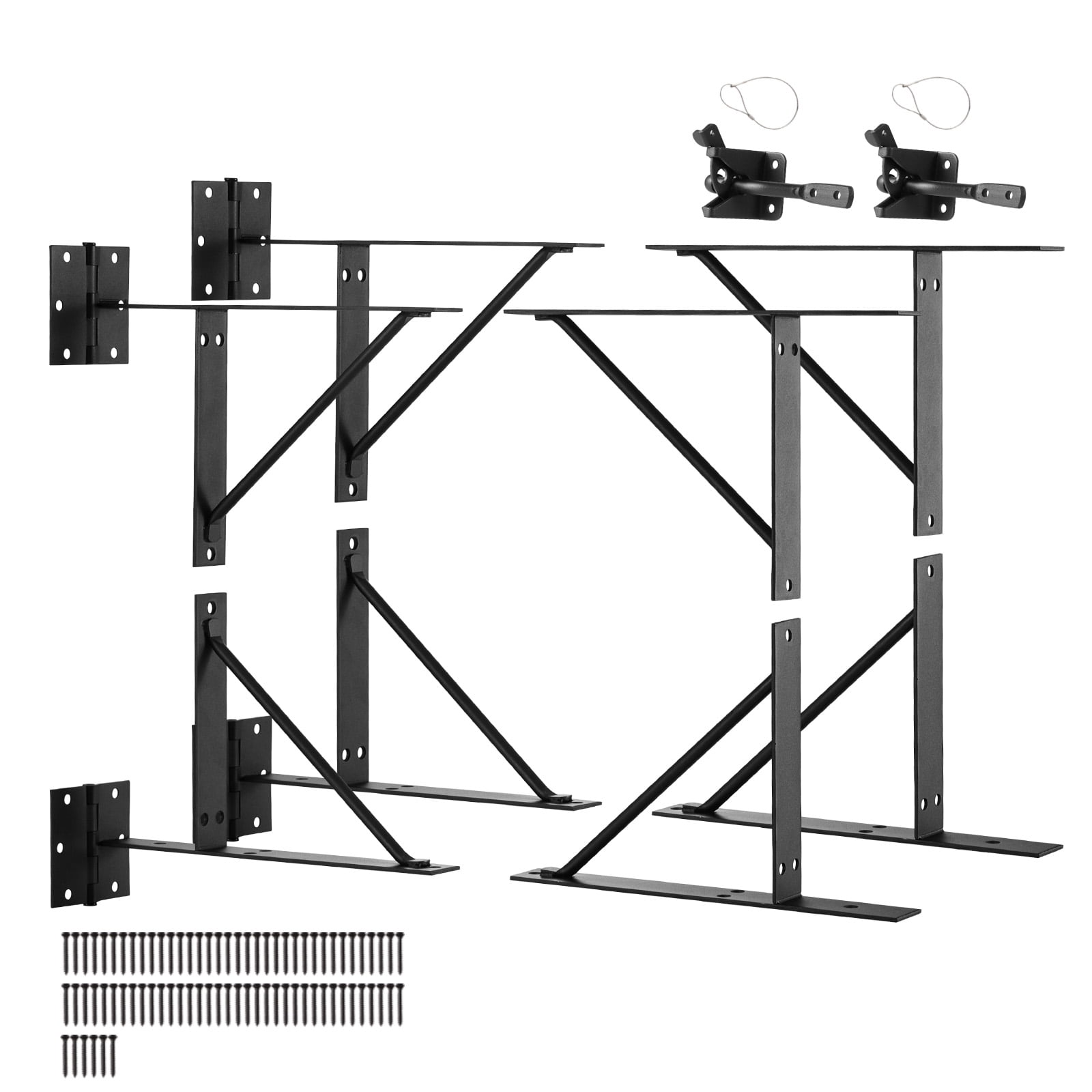 KFFKFF Corner Support for Gates, Pack of 2, Sag Prevention Gate Structure Kit, Gate Support with Secure Lock, Bolts, Suitable for Shed Entrances, Enclosure Gates, Access Gates, Stable Entrances