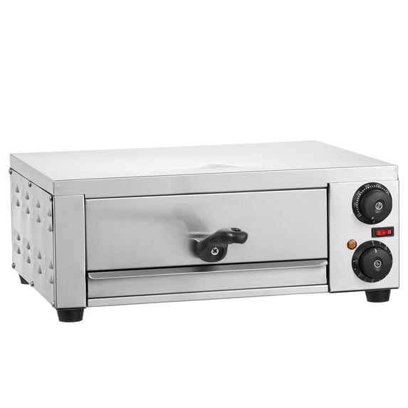 KFFKFF Countertop Electric Pizza Oven, 12-inch, 1500W, Featuring Temperature Regulation & 0-120 Minute Timer, Uniform Cooking Technology & Simple Crumb Tray Cleaning