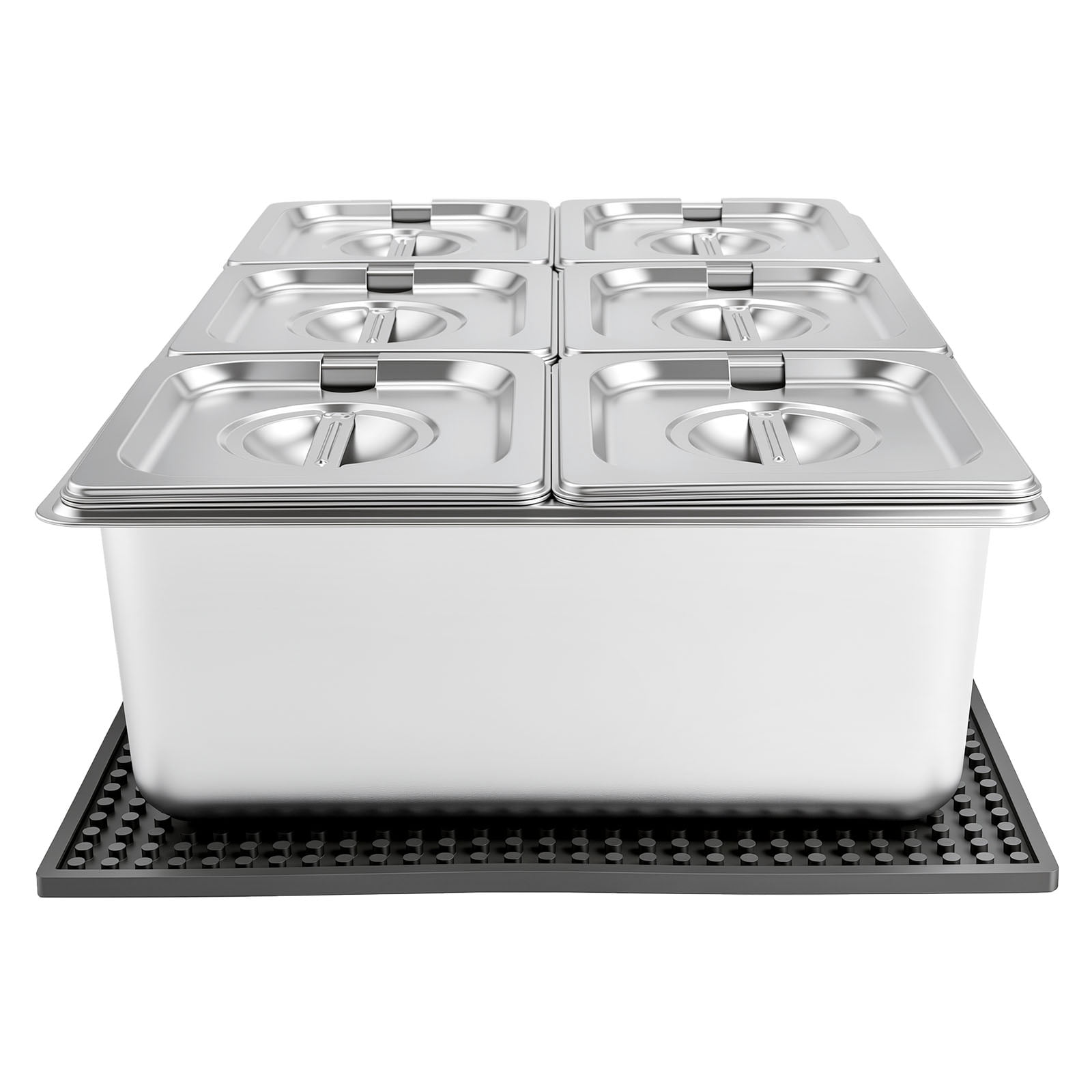 Restaurant Food Rack KFFKFF Countertop Food Serving Display Container, Stainless Steel Salad ...