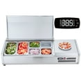 thumbnail image 1 of KFFKFF Countertop Refrigerated Salad Pizza Prep Station 135 W Stainless Guard ETL, 1 of 9