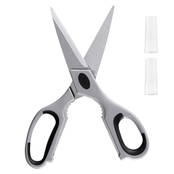 KFFKFF Culinary Clippers, Twin Set Robust Stainless Steel Culinary Snips with Covers, Sturdy Food Preparation Clippers with Cushioned Grip Comfort Handle, Kitchen Tool for Slicing Beef, Seafood