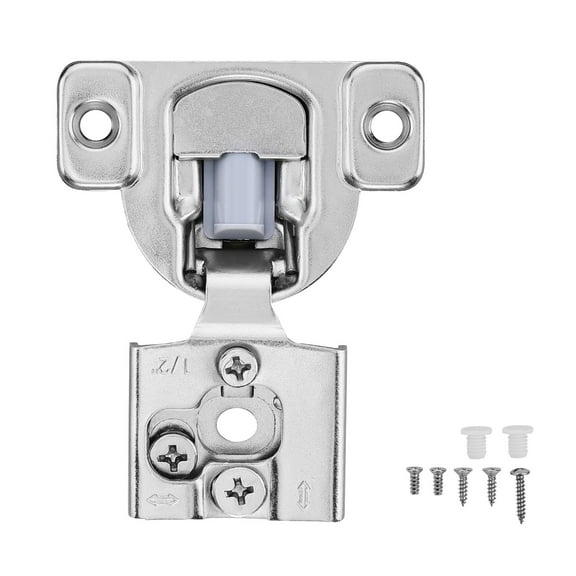 KFFKFF Cupboard Door Hinges, Set of 30, Semi Overlay Style for Kitchen Cabinets, 105 Degree Swing Arc, Quiet Closing, Hidden Style for Frame Cabinets, Includes Installation Screws