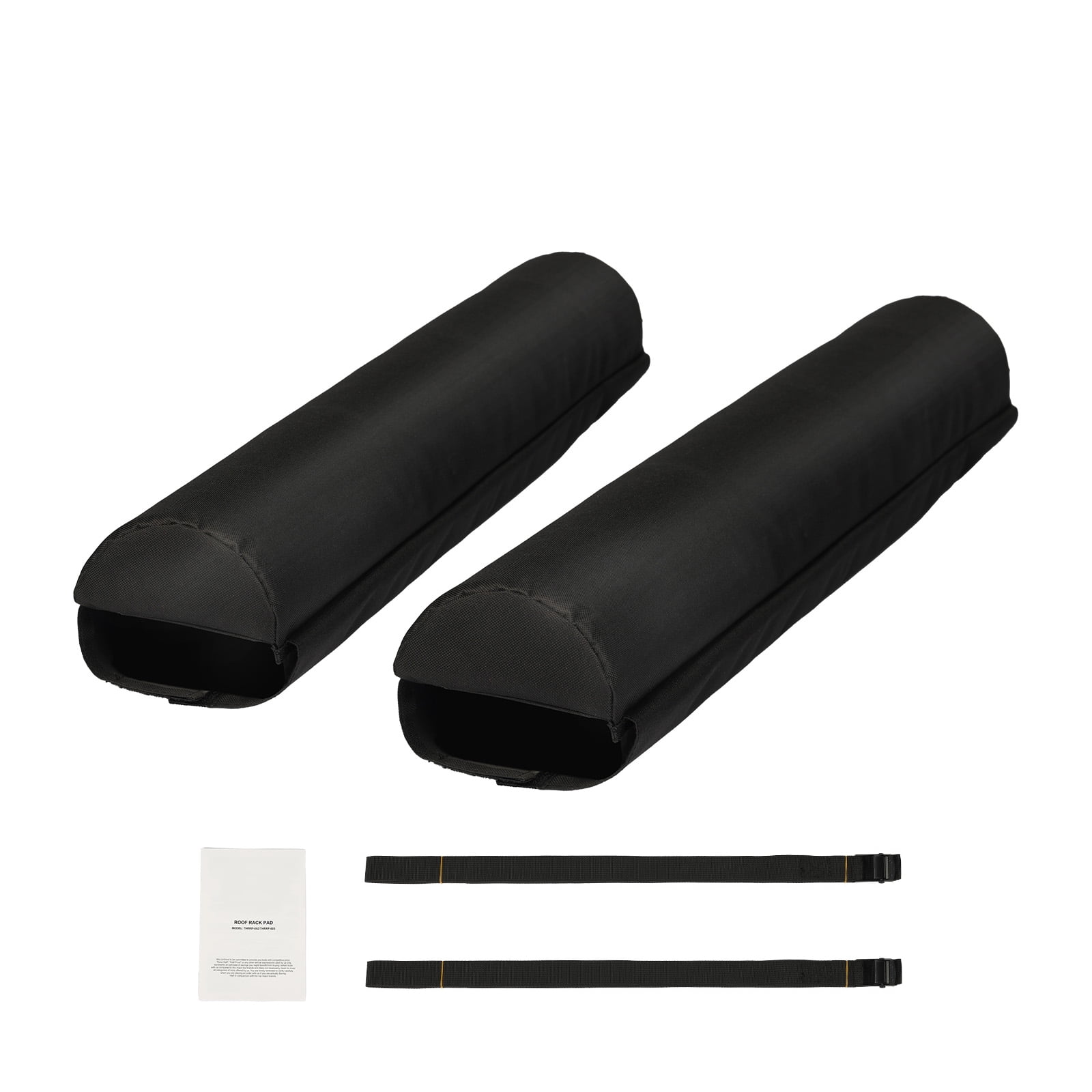 KFFKFF Cushioned Roof Rack Pads, 28" All-Purpose Vehicle Roof Rack Pads for Diverse Crossbars, 88LBS Weight Limit Luggage Kayak Holder with 2 Securing Straps & Velcros