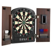 KFFKFF Dartboard with Cabinet Kit, Play-Set Bundle Dartboard Cabinet Kit, Concealed Cabinet Offers Digital Scorekeeping, Simple Installation, Comes with All Req
