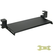 KFFKFF Under Desk Keyboard Holder, Secure Clamp Mount Keyboard Drawer, Spacious 26.8 x 11 inch Slide-out Tray for Computer, Ideal for Home and Office Use
