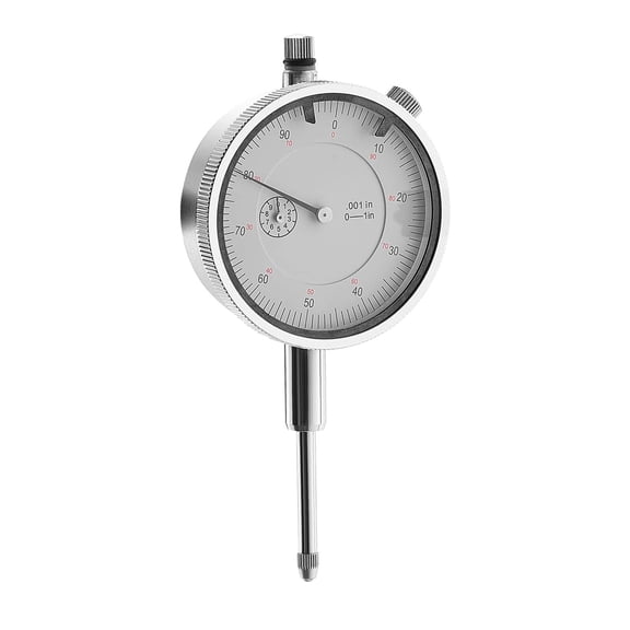 KFFKFF Dial Test Indicator, 0.001 inch Precision, 0-1 inch Measurement Range, Clear Large Dial, Suitable for Internal Diameter Measurement, Runout Testing, and Flatness Assessment