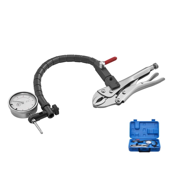 KFFKFF Dial Test Indicator with 360-Degree Adjustable Arm and Locking Pliers, 0.001-Inch Precision, 0-1 Inch Measurement Range, Ideal for Machine Setup and Tight Space Applications