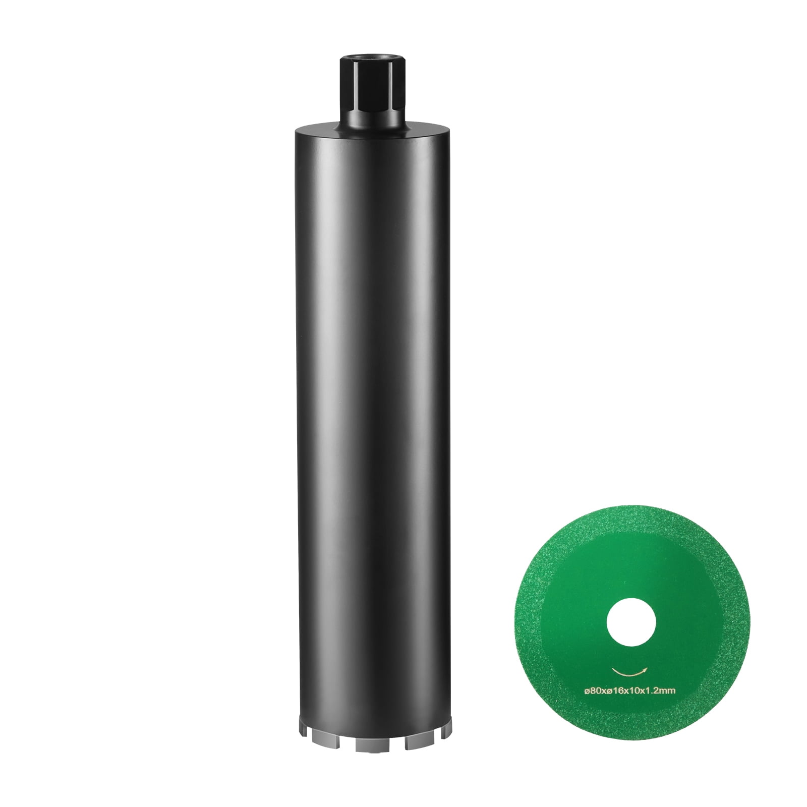 KFFKFF Diamond Core Drill Bit, 4.25" Diamond Wet Core Drilling Bits, 14" Penetration Depth Concrete Core Drilling Bit with Saw Edge, 1-1/4"-7 Inner Thread, Laser Fused, Diamond Wet Boring Bit
