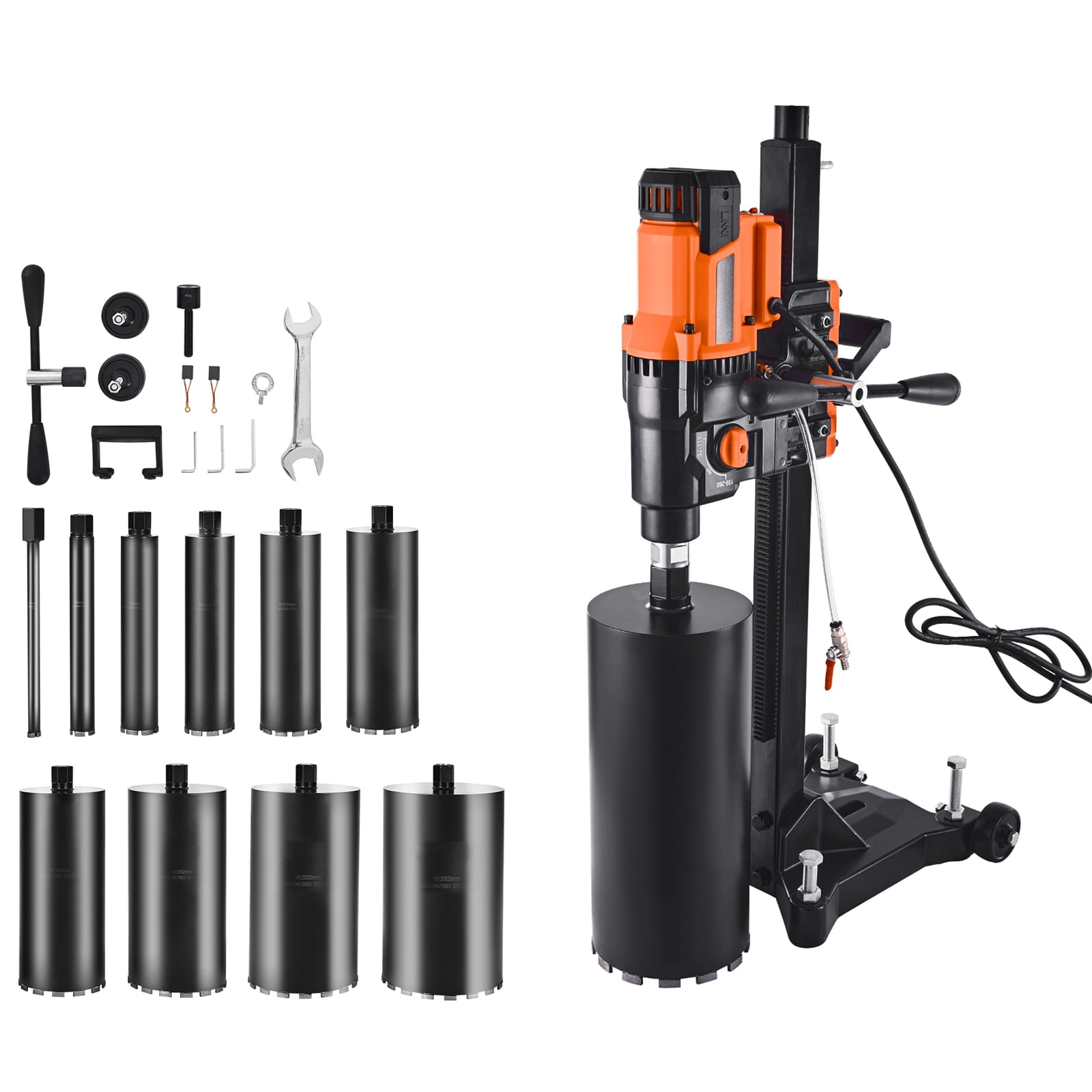 Damp Rigs KFFKFF Diamond Core Drilling Machine, 0.8-10 in Drilling Range, Stand ...