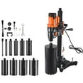 thumbnail image 1 of KFFKFF Diamond Core Drilling Machine, 0.8-10 in Drilling Range, Stand-Mounted Wet and Dry Core Drill Rig with 10 Bits, 2-Speed 470/800 RPM, UNC1 1/4-7 Thread, 2500W for Concrete, Brick, and Stone, 1 of 9