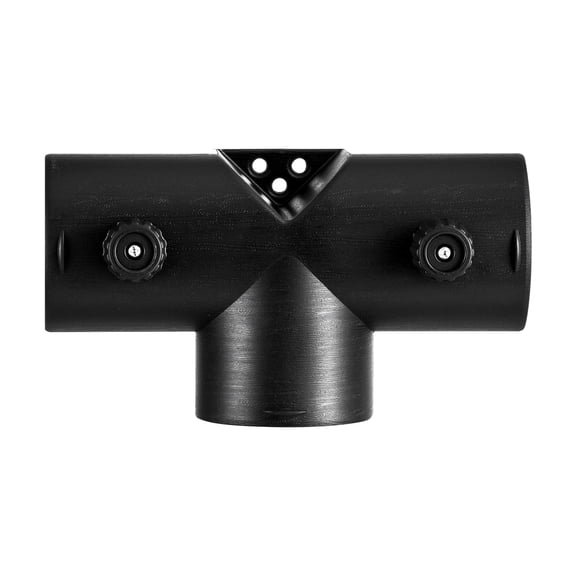 KFFKFF Diesel Heater Connector, 2.32-inch Air Duct Accessory, T-shaped 3-Way Vent Connector with Dual 90° Adjustable Valves, Black Joint Fitting for 2KW Diesel Heating Systems