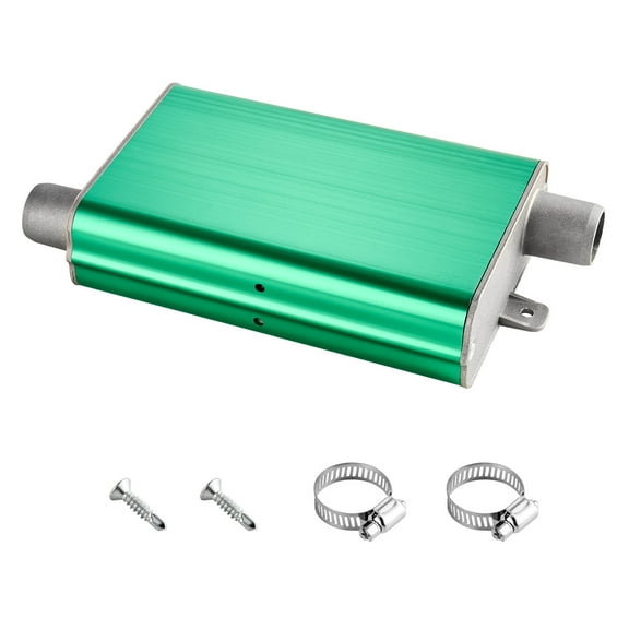 KFFKFF Diesel Heater Muffler, 0.94-Inch Upgrade for Parking Heaters, Noise Reducer with 2 Clamps and Screws, Aluminum Alloy Compatible with 2KW, 5KW, and 8KW Models