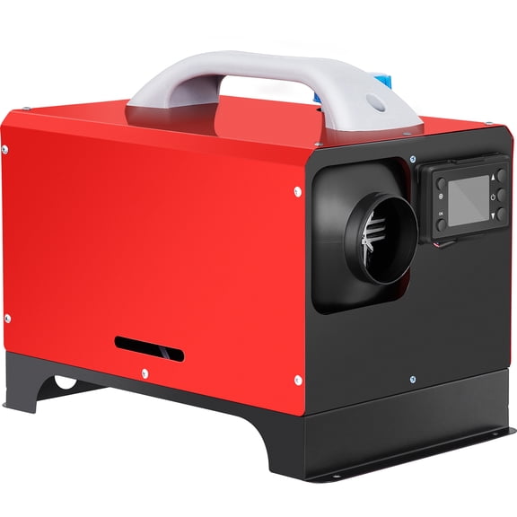 KFFKFF Diesel-Powered Heater, 5KW 12V Vehicle Heater, Compact Lorry Heater, Single Exhaust Port, Equipped with Black LCD, Remote Operation, Quick Warming Diesel Heater, Suitable for RV, Lorry, Boat