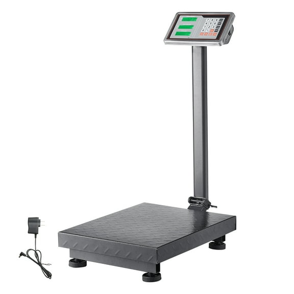 KFFKFF Digital Floor Scale, 660 lbs Capacity, 0.1 lbs Precision, Features LB/KG Conversion, Tare Function, Price Calculation, Durable Stainless Steel Display, Ideal for Weighing Boxes, Luggage