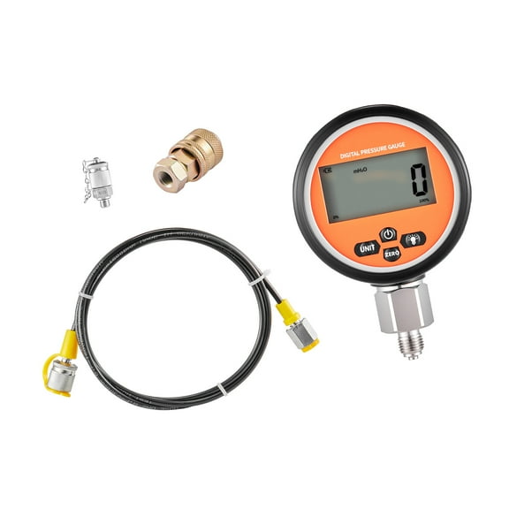 KFFKFF Digital Hydraulic Pressure Test Kit, 10000 PSI Gauge Tester with Single Gauge, Test Coupling, Quick-Release Connector, and Hose for Excavator and Construction Equipment