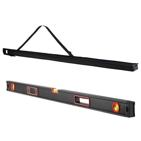 KFFKFF Digital Level, 48-Inch Magnetic Electronic Tool with LED Backlit Display, 360° Measurement Capability, Bubble Vials at 0°/45°/90°, IP54 Rated for Construction, Carpentry, and Home Improvement