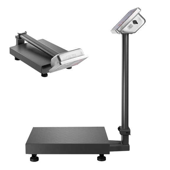 KFFKFF Digital Platform 100A11B Electronic Floor Scale with LB/KG Units 220 lbs Capacity, 0.04 lbs Precision