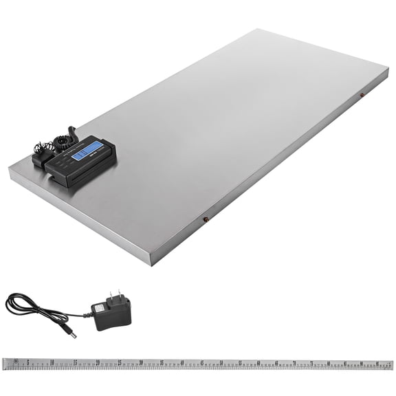 KFFKFF Digital Postal Scale, 0.2 lbs Precision, 1100 lbs Capacity with Hold/Tare Functions & LCD Screen, Suitable for Packages, Shipping, Luggage, Includes Battery and Power Adapter